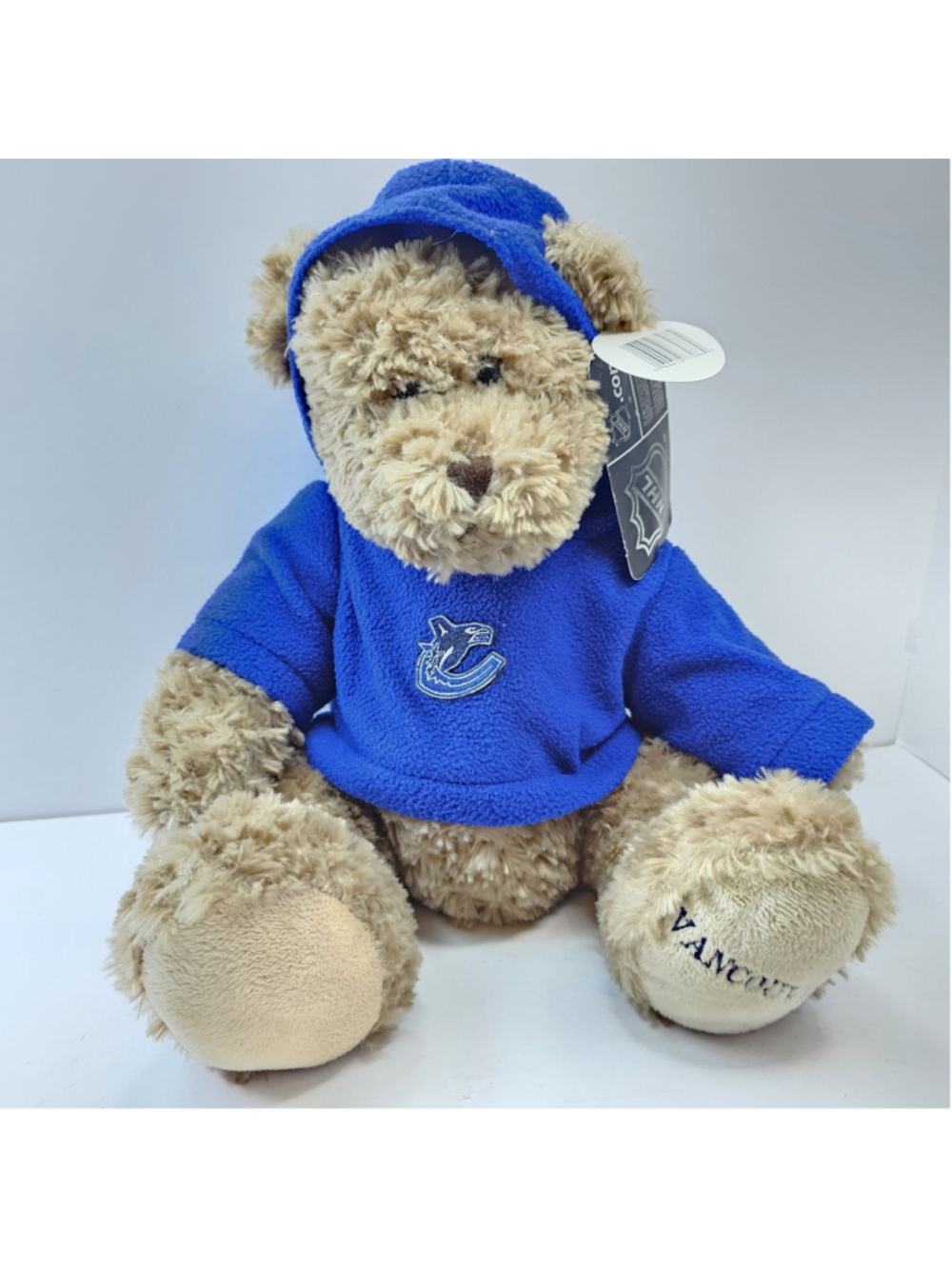 Vancouver Canucks NHL Teddy Bear Plush 16" Blue Hoodie Original Tags